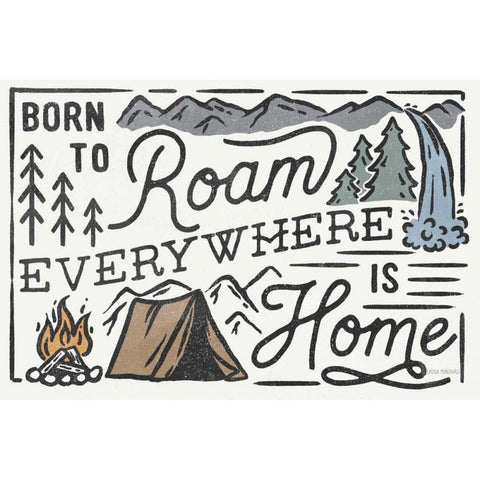 Adventurous II Black Modern Wood Framed Art Print with Double Matting by Marshall, Laura