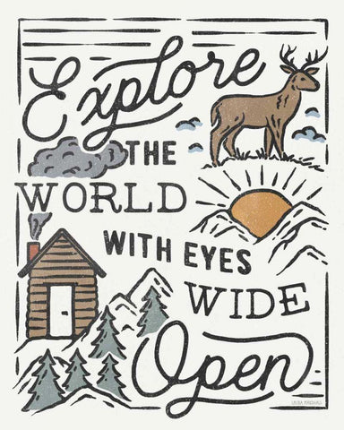 Adventurous IV White Modern Wood Framed Art Print with Double Matting by Marshall, Laura