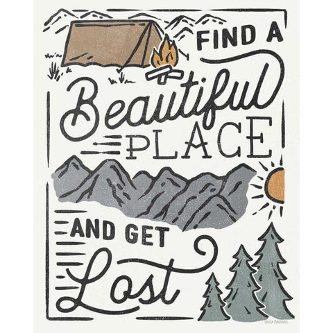 Adventurous V Black Modern Wood Framed Art Print with Double Matting by Marshall, Laura