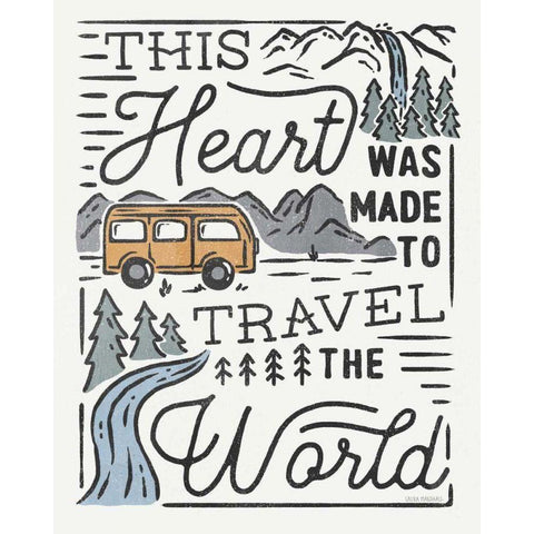 Adventurous VI Black Modern Wood Framed Art Print with Double Matting by Marshall, Laura