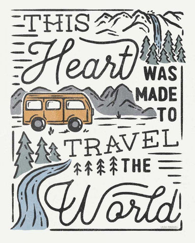 Adventurous VI White Modern Wood Framed Art Print with Double Matting by Marshall, Laura