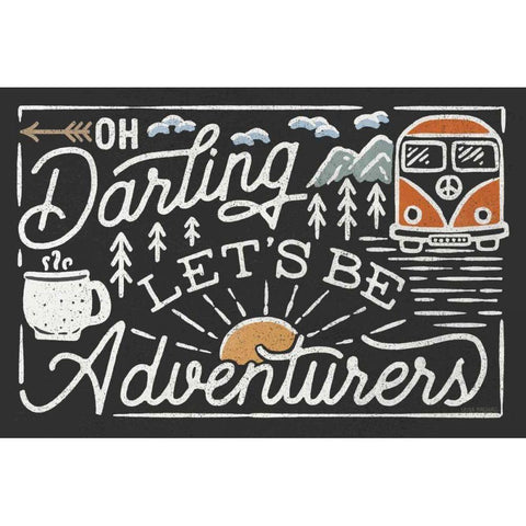 Adventurous I Black White Modern Wood Framed Art Print by Marshall, Laura