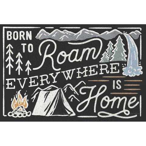 Adventurous II Black Gold Ornate Wood Framed Art Print with Double Matting by Marshall, Laura