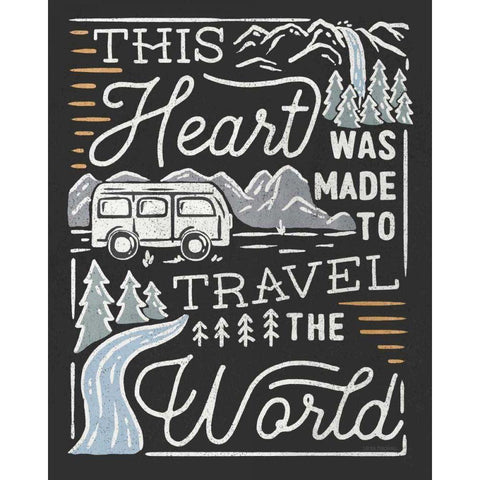 Adventurous VI Black Black Modern Wood Framed Art Print by Marshall, Laura