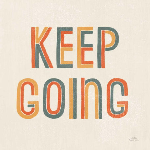 Retro Words II Gold Ornate Wood Framed Art Print with Double Matting by Marshall, Laura