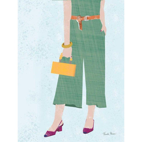 High Fashion II Gold Ornate Wood Framed Art Print with Double Matting by Zaman, Farida