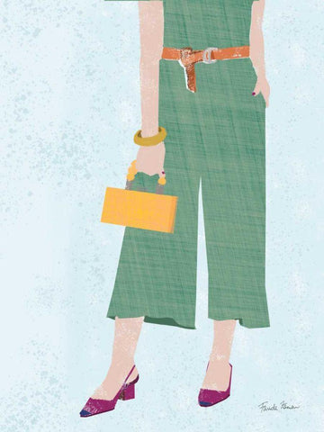 High Fashion II Black Ornate Wood Framed Art Print with Double Matting by Zaman, Farida