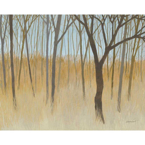 Misty Woods Gold Ornate Wood Framed Art Print with Double Matting by Lovell, Kathrine