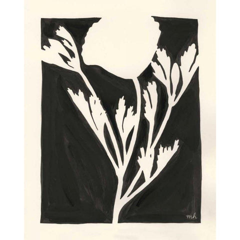 Joyful Spring II Black White Modern Wood Framed Art Print by Hershey, Moira