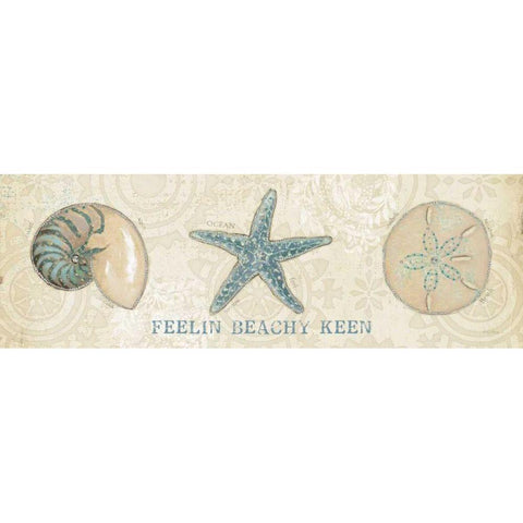 Beach Treasures VII Gold Ornate Wood Framed Art Print with Double Matting by Adams, Emily