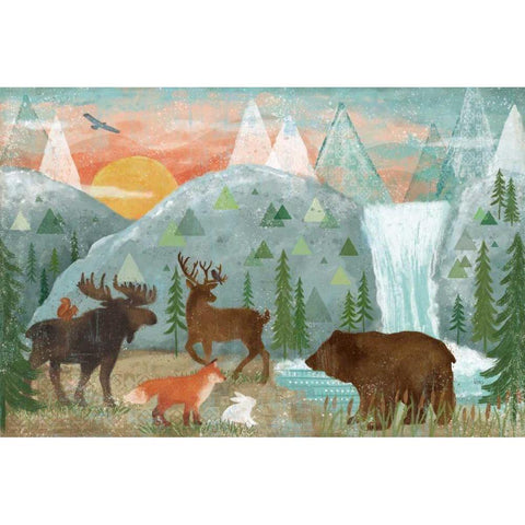 Woodland Forest I White Modern Wood Framed Art Print by Charron, Veronique