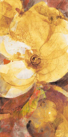 Fall Garden I Black Ornate Wood Framed Art Print with Double Matting by Hristova, Albena