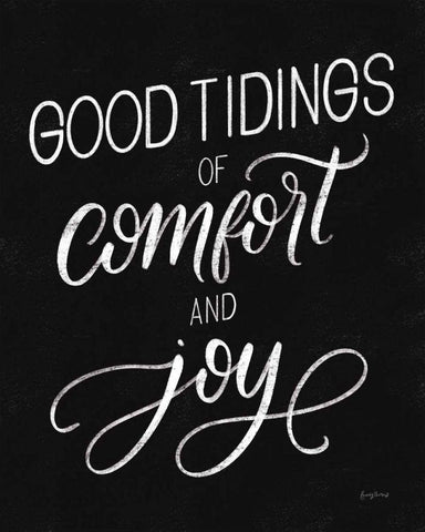 Christmas Sayings V Words Black Ornate Wood Framed Art Print with Double Matting by Thorns, Becky