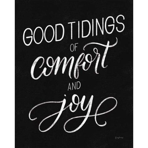 Christmas Sayings V Words White Modern Wood Framed Art Print by Thorns, Becky