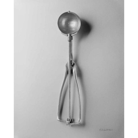 Ice Cream Scoop II Black Modern Wood Framed Art Print by Goldstein, Ed