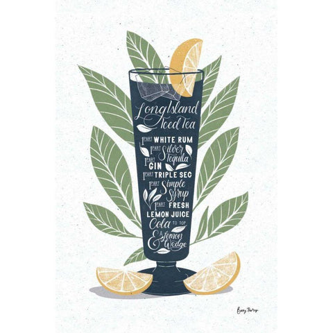 Fruity Cocktails II White Modern Wood Framed Art Print by Thorns, Becky