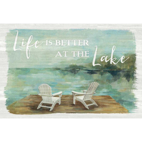 Lakeside Retreat I White Modern Wood Framed Art Print by Vassileva, Silvia