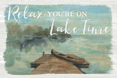 Lakeside Retreat II White Modern Wood Framed Art Print with Double Matting by Vassileva, Silvia