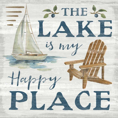 Lakeside Retreat IX White Modern Wood Framed Art Print with Double Matting by Vassileva, Silvia