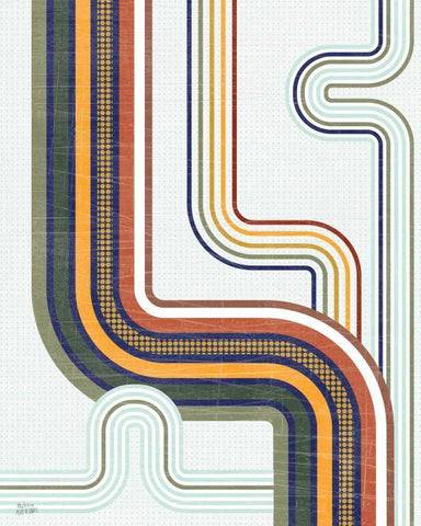 Retro Subway II Black Ornate Wood Framed Art Print with Double Matting by Averinos, Melissa