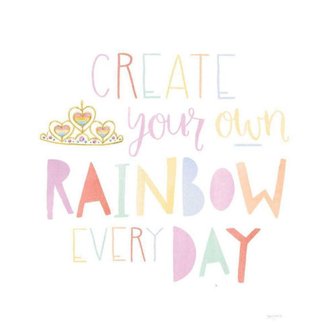 Lets Chase Rainbows III Gold Ornate Wood Framed Art Print with Double Matting by Jackson, Jenaya