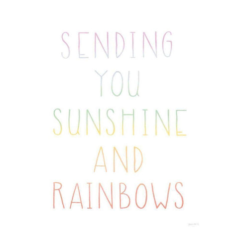 Lets Chase Rainbows VI White Modern Wood Framed Art Print by Jackson, Jenaya