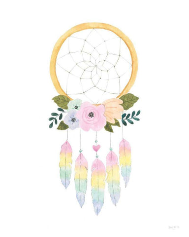 Lets Chase Rainbows IX White Modern Wood Framed Art Print with Double Matting by Jackson, Jenaya