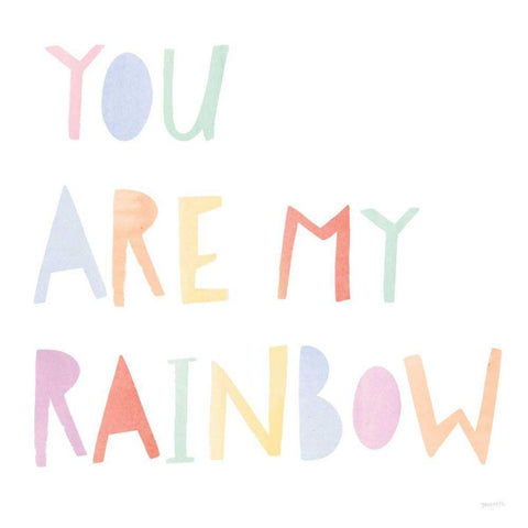 Lets Chase Rainbows X White Modern Wood Framed Art Print with Double Matting by Jackson, Jenaya