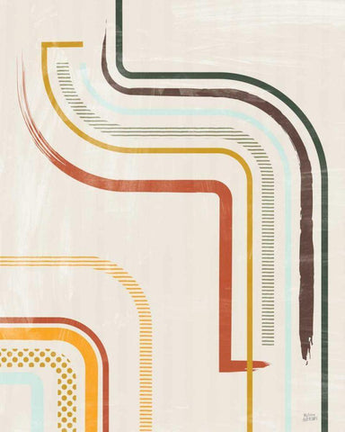 Lingering Lines I White Modern Wood Framed Art Print with Double Matting by Averinos, Melissa