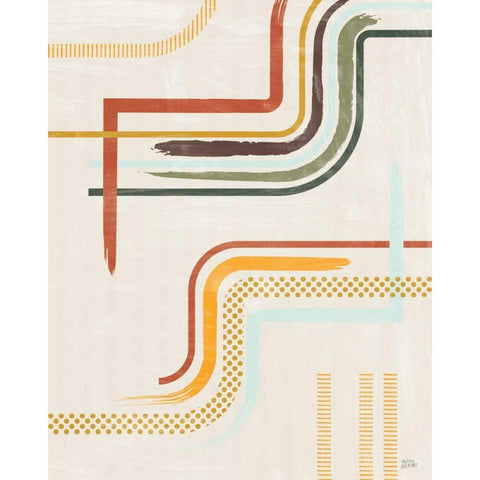 Lingering Lines II Black Modern Wood Framed Art Print by Averinos, Melissa