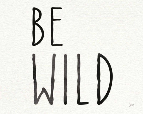 Little Jewels Be Wild White Modern Wood Framed Art Print with Double Matting by Aiken, Jess