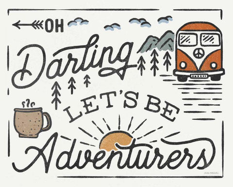 Adventurous I v2 Black Ornate Wood Framed Art Print with Double Matting by Marshall, Laura