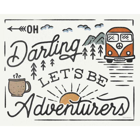 Adventurous I v2 Gold Ornate Wood Framed Art Print with Double Matting by Marshall, Laura