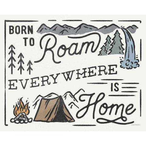 Adventurous II v2 Black Modern Wood Framed Art Print with Double Matting by Marshall, Laura