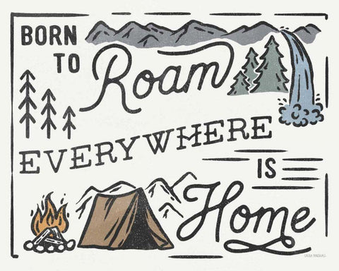 Adventurous II v2 Black Ornate Wood Framed Art Print with Double Matting by Marshall, Laura