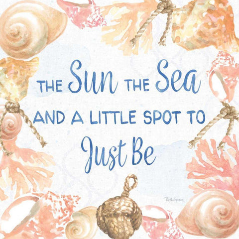 Coastline Botanical IX Gold Ornate Wood Framed Art Print with Double Matting by Grove, Beth