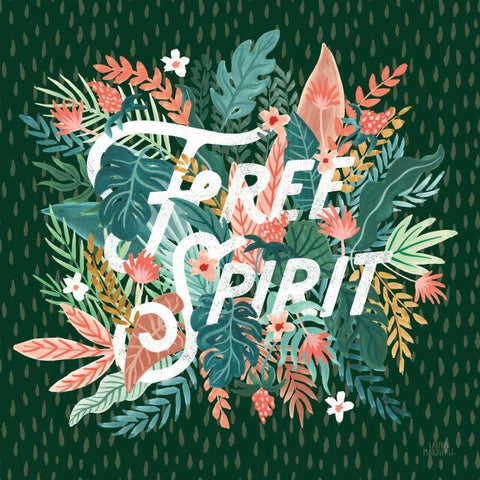 Jungle Hangout IV No Sloth Emerald Green Black Modern Wood Framed Art Print with Double Matting by Marshall, Laura