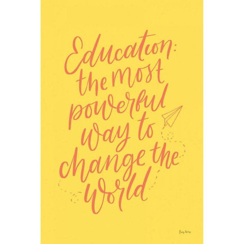 Teachers II Yellow Black Modern Wood Framed Art Print with Double Matting by Thorns, Becky