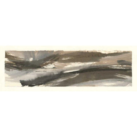 Brushscape IV Black Modern Wood Framed Art Print with Double Matting by Paschke, Chris