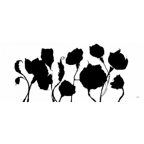 16 Again v2 BW Black Modern Wood Framed Art Print with Double Matting by Day, Kellie