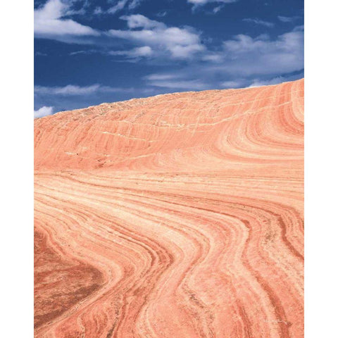 Coyote Buttes V Blush Orange Crop Black Modern Wood Framed Art Print with Double Matting by Majchrowicz, Alan
