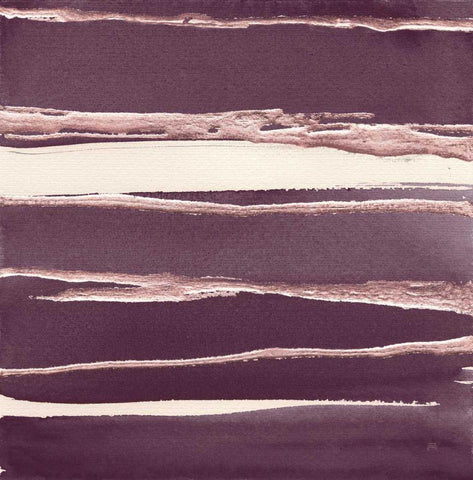 Rose Gold II Purple Black Ornate Wood Framed Art Print with Double Matting by Paschke, Chris