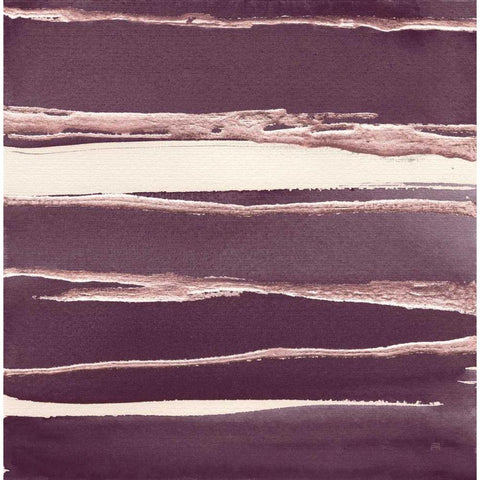 Rose Gold II Purple Black Modern Wood Framed Art Print by Paschke, Chris