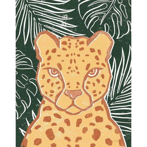 Jungle II Green Black Modern Wood Framed Art Print with Double Matting by Hershey, Moira