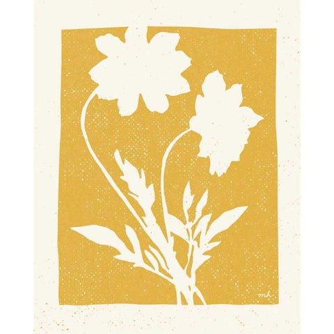 Joyful Spring I Golden Yellow White Modern Wood Framed Art Print by Hershey, Moira