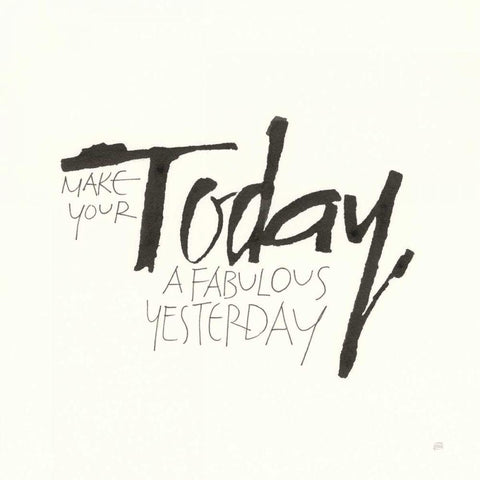 Daily Saying I White Modern Wood Framed Art Print with Double Matting by Paschke, Chris