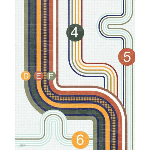 Retro Subway II Gold Ornate Wood Framed Art Print with Double Matting by Averinos, Melissa