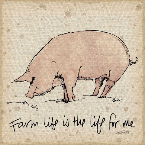 Farm Life II v2 White Modern Wood Framed Art Print with Double Matting by Tavoletti, Anne