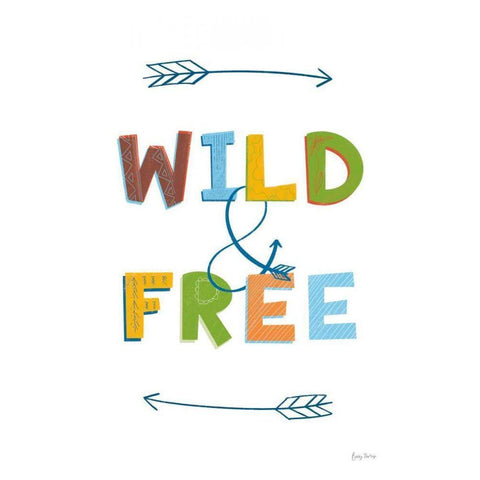 Wild and Free Black Modern Wood Framed Art Print by Thorns, Becky