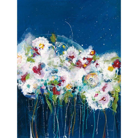 Garden Party I Black Modern Wood Framed Art Print with Double Matting by Griggs, Jan